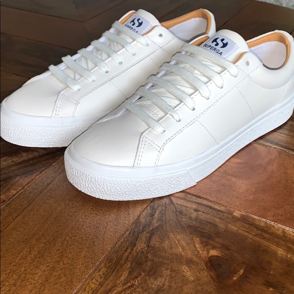 Superga goatnappau white leather sneakers